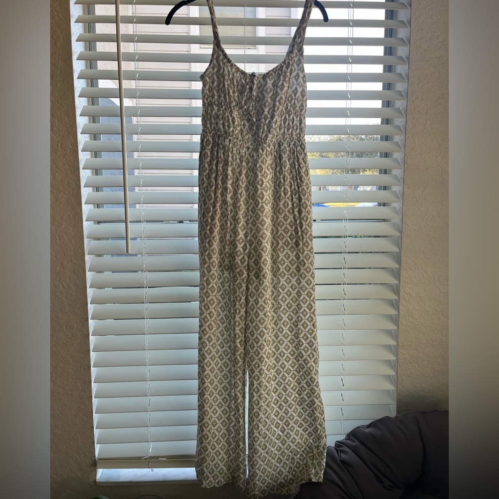Elegant Green Patterned Jumpsuit